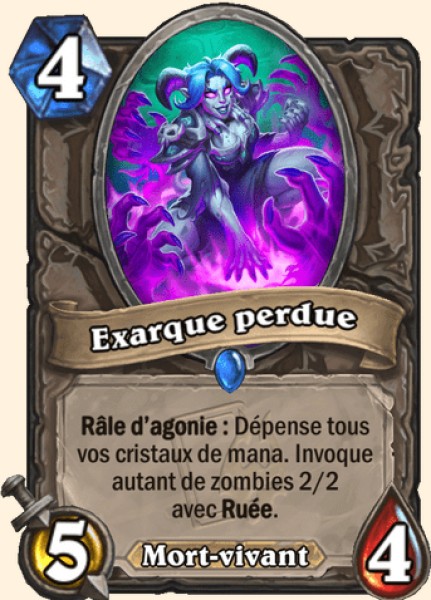 Exarque perdue carte Hearhstone