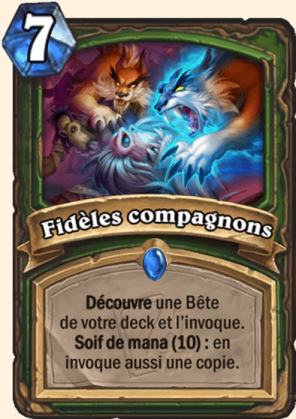 Fidèles compagnons carte Hearthstone