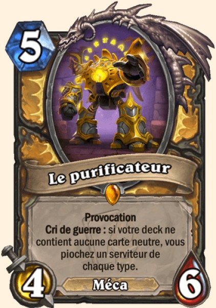Le purificateur carte Hearthstone