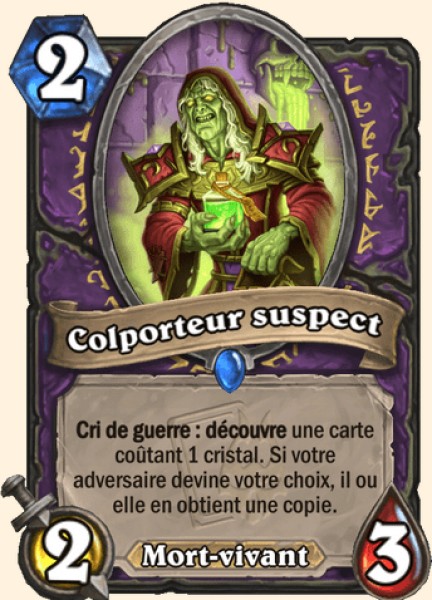 Colporteur suspect carte Hearhstone