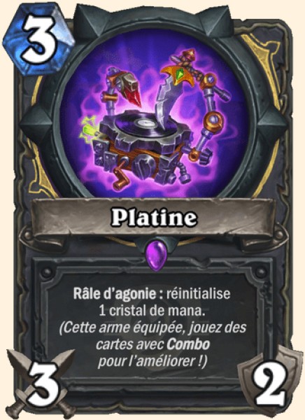Platine carte Hearhstone