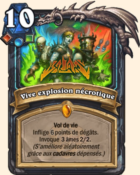 Vive explosion necrotique carte Hearhstone