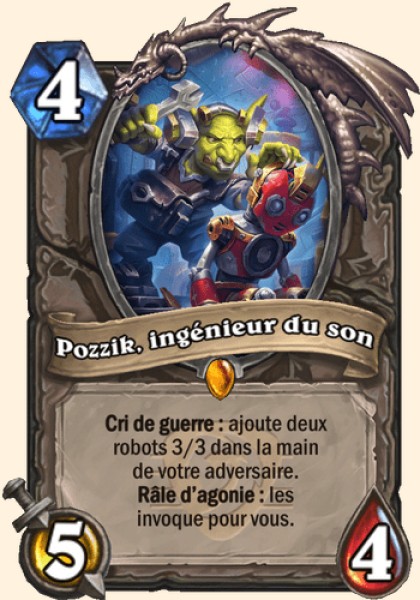 Pozzik, ingenieur du son carte Hearhstone