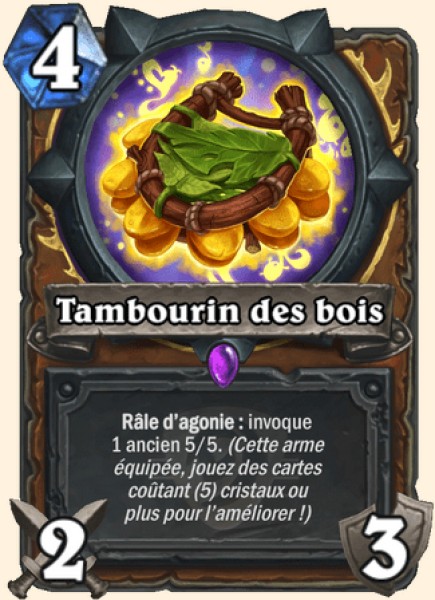 Tambourin des bois carte Hearhstone