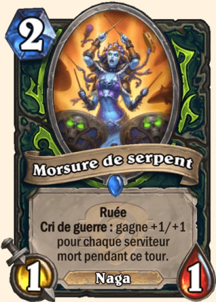 Morsure de serpent carte Hearhstone