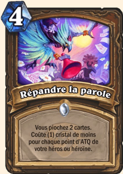 Repandre la parole carte Hearhstone