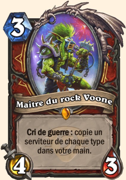 Maitre du rock Voone carte Hearhstone