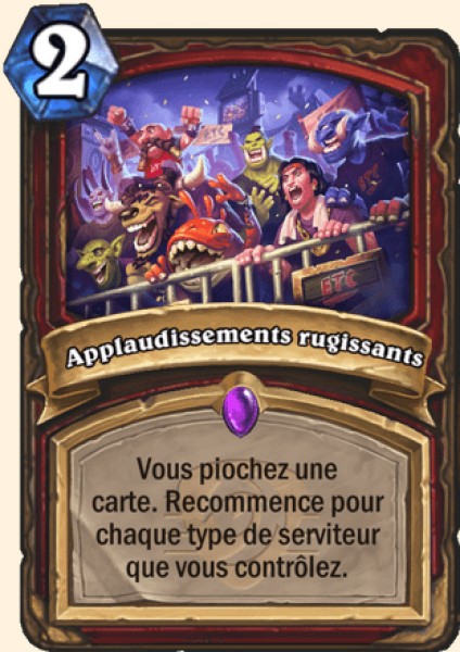 Applaudissements tonitruants carte Hearhstone