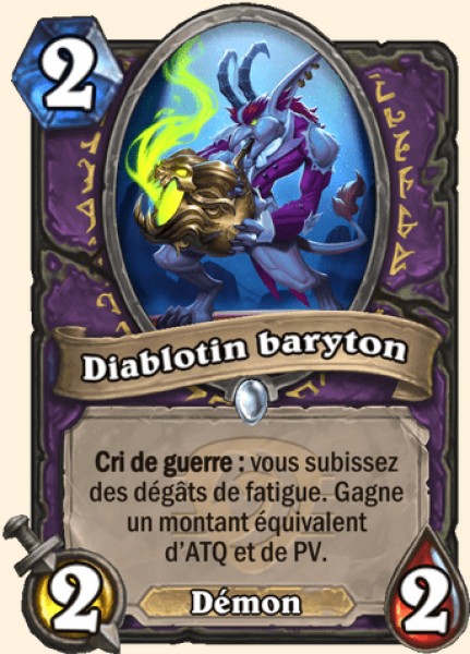 Diablotin bariton carte Hearhstone