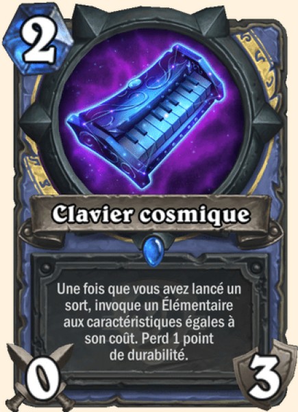 Clavier cosmique carte Hearhstone