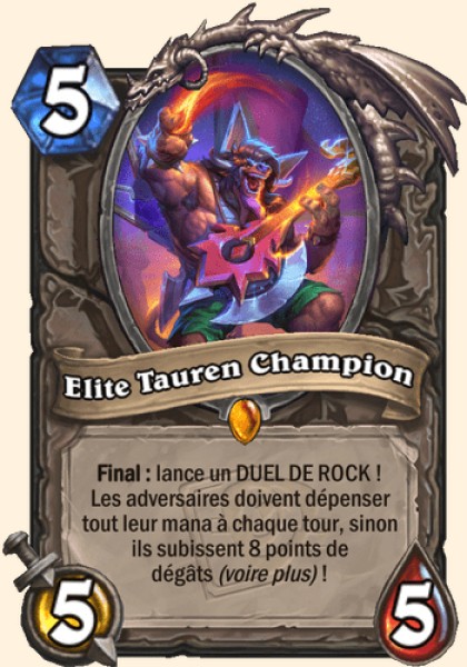Elite Tauren Champion carte Hearhstone