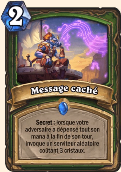 Message cache carte Hearhstone