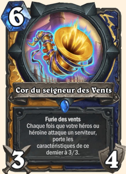 Corne de seigneur des Vents carte Hearhstone