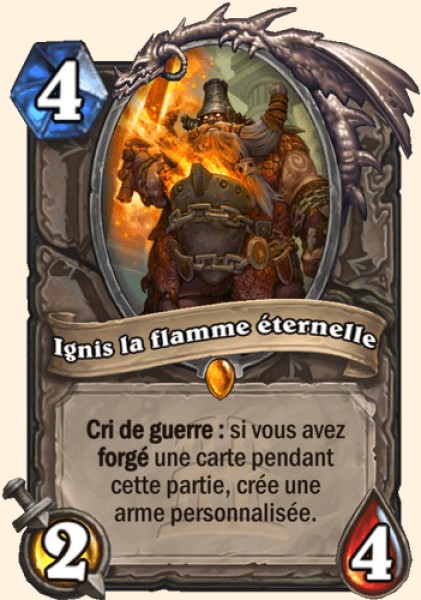 Ignis la flamme eternelle carte Hearhstone