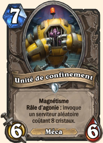 Unite de confinement carte Hearhstone