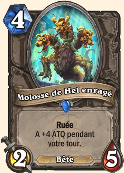 Molosse de Hel en colere carte Hearhstone