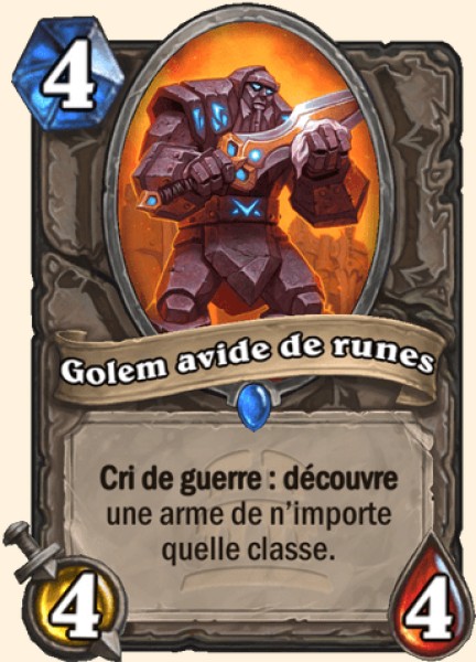 Golem runique carte Hearhstone