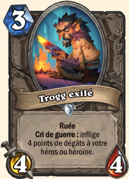 Trogg exile carte Hearhstone