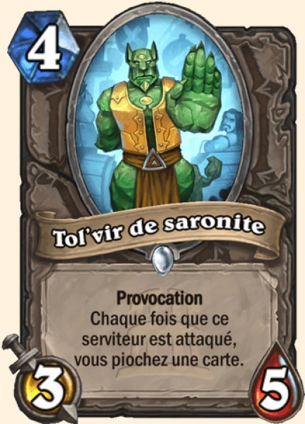 Tol'vir de saronite carte Hearhstone