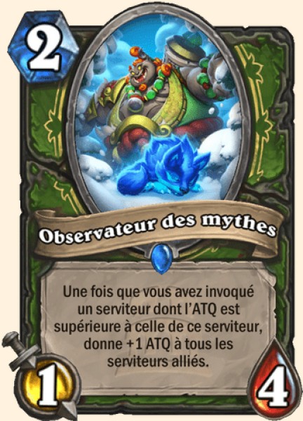 Observateur des mythes carte Hearhstone