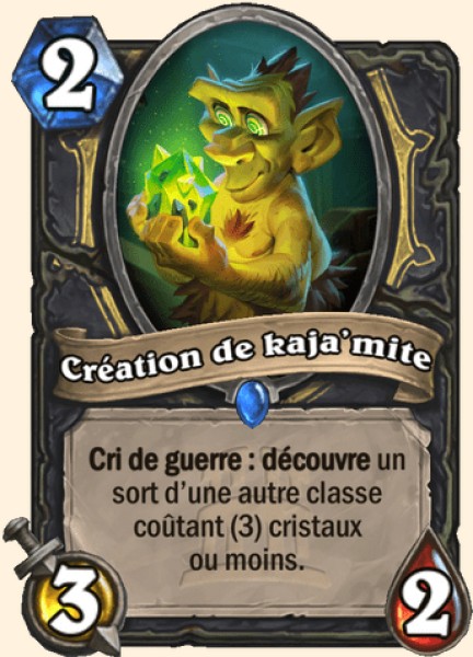 Creation de Kaja'mite carte Hearhstone