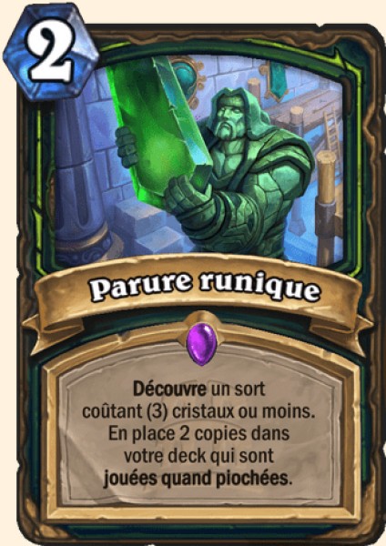Ornement runique carte Hearhstone