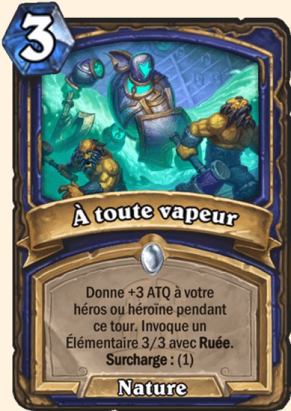 A toute vapeur carte Hearhstone