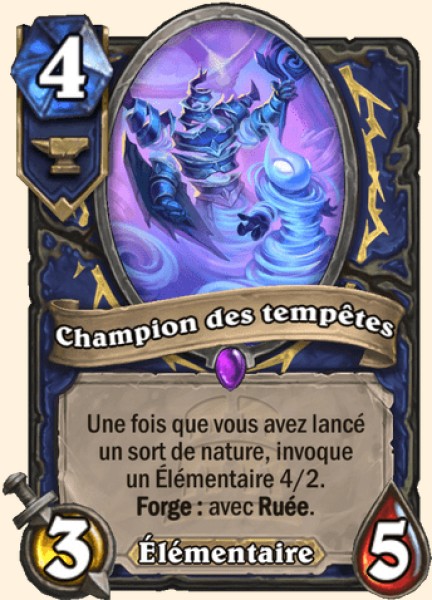 Champion des tempetes carte Hearhstone