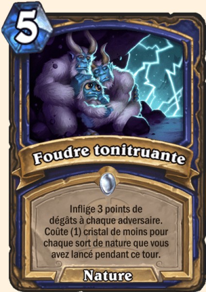 Foudre tonitruante carte Hearhstone