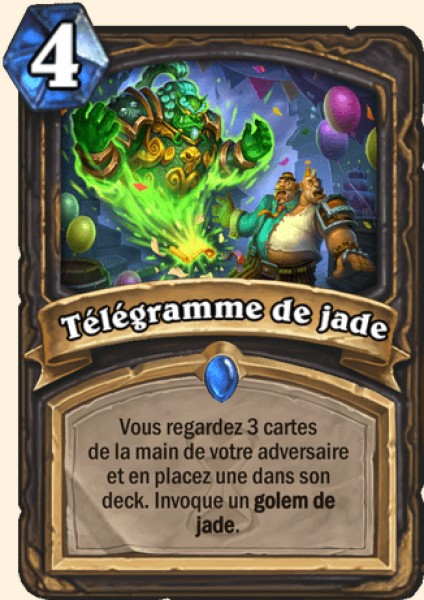 Telegramme de jade carte Hearhstone