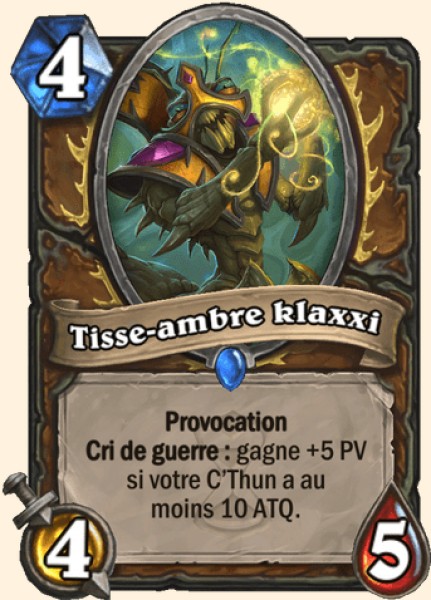 Tisse-ambre klaxxi carte Hearhstone