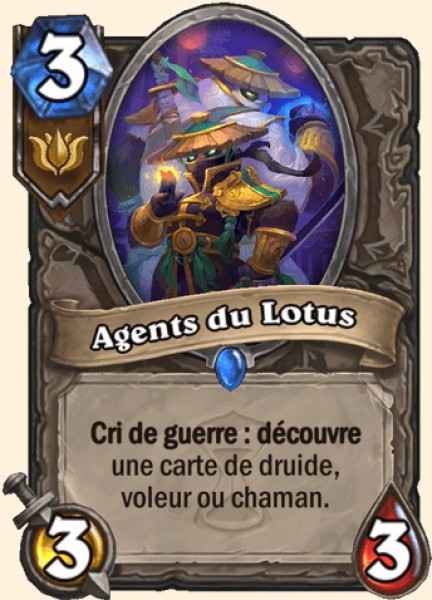 Agents du Lotus carte Hearhstone