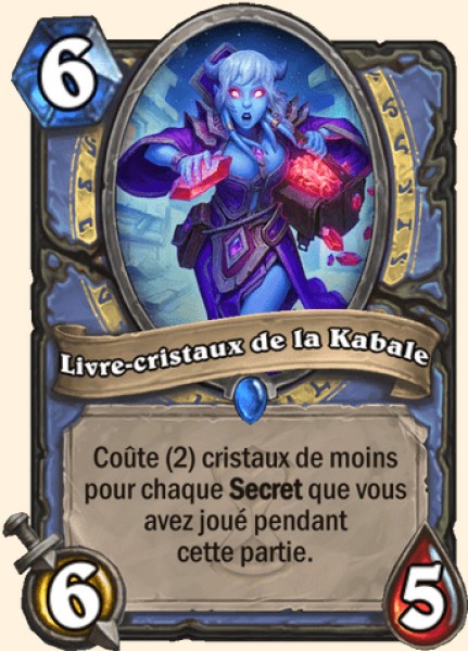 Livre-cristaux de la Kabale carte Hearhstone