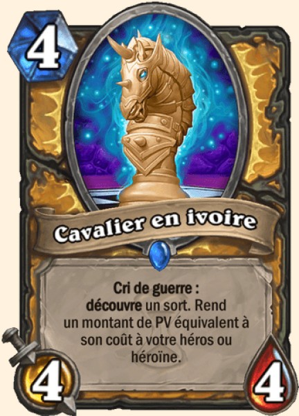 Cavalier en ivoire carte Hearhstone