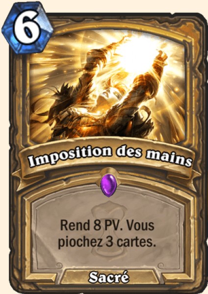 Imposition des mains carte Hearhstone