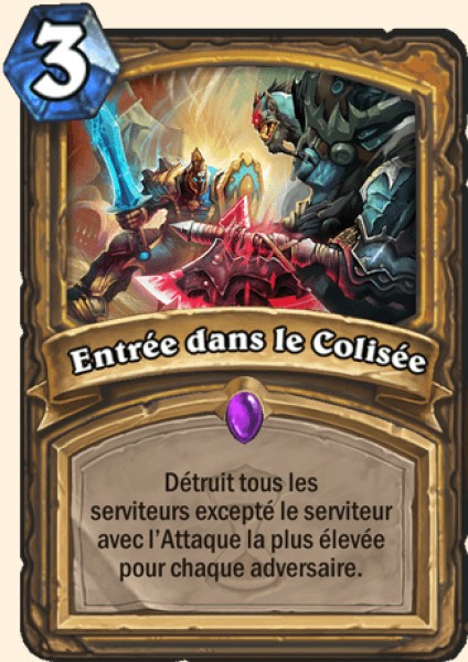 Entree dans le Colisee carte Hearhstone