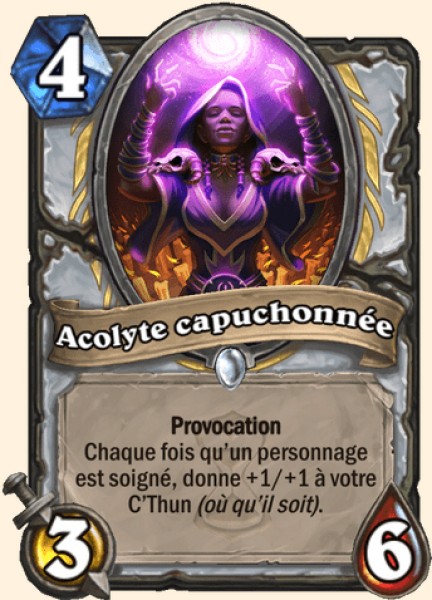 Acolyte capuchonnee carte Hearhstone