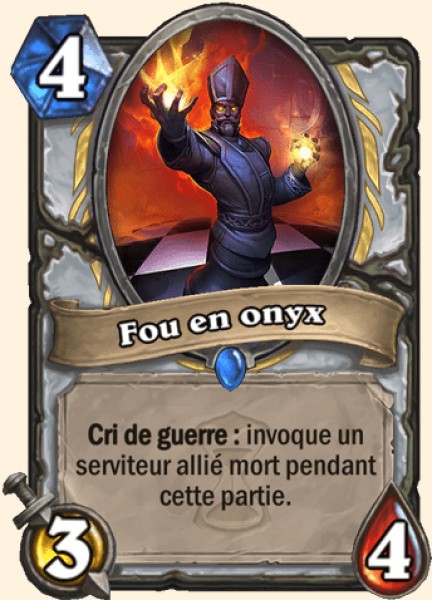Fou en onyx carte Hearhstone
