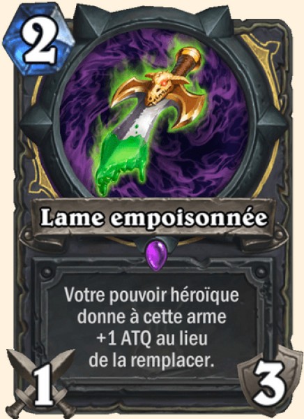 Lame empoisonnee carte Hearhstone