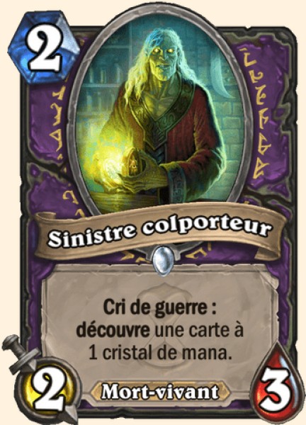 Sinistre colporteur carte Hearhstone