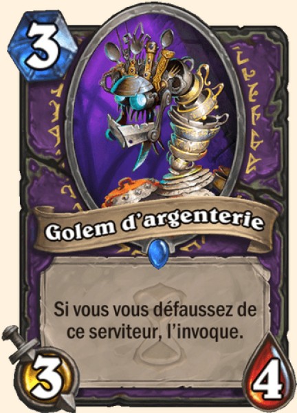 Golem d'argenterie carte Hearhstone