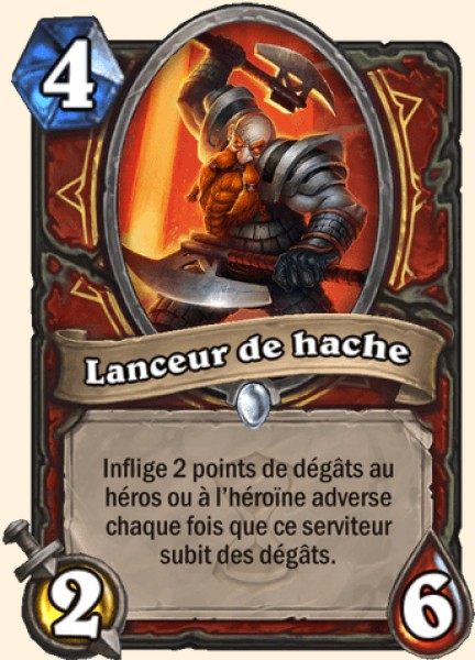 Lanceur de hache carte Hearhstone