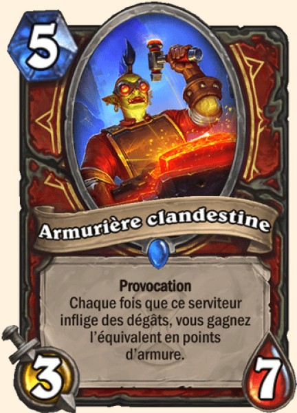 Armuriere clandestine carte Hearhstone
