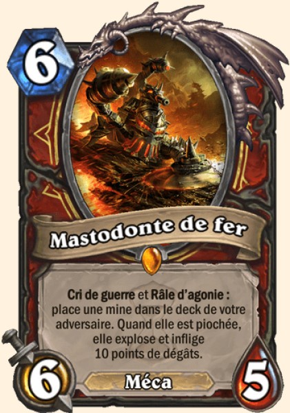 Mastodonte de fer carte Hearhstone