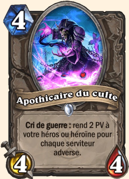 Apothicaire du culte carte Hearhstone