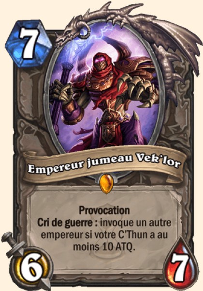 Empereur jumeau Vek'lor carte Hearhstone