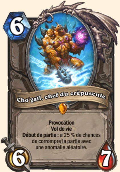 Cho'gall, chef du crepuscule carte Hearhstone