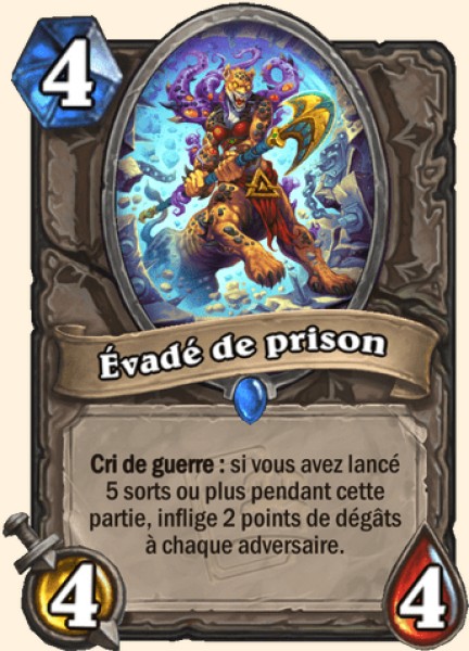Evade de prison carte Hearhstone