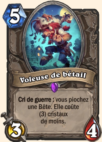 Voleuse de betail carte Hearhstone