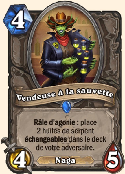 Vendeuse d'huile de serpent carte Hearhstone